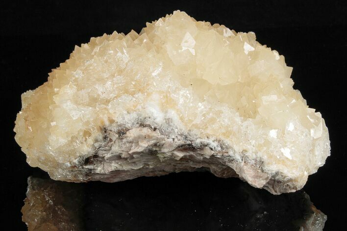 Fluorescent Calcite Crystal Cluster on Barite - Morocco #190897